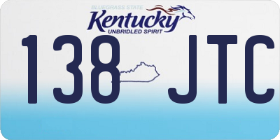 KY license plate 138JTC