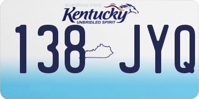 KY license plate 138JYQ
