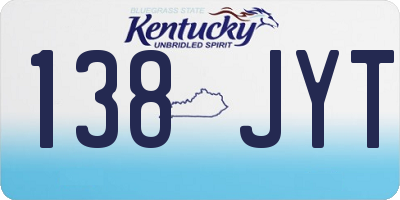 KY license plate 138JYT