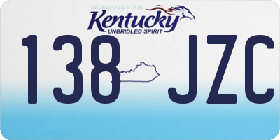 KY license plate 138JZC