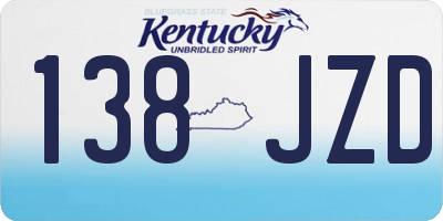 KY license plate 138JZD