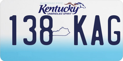 KY license plate 138KAG