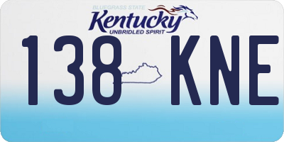 KY license plate 138KNE