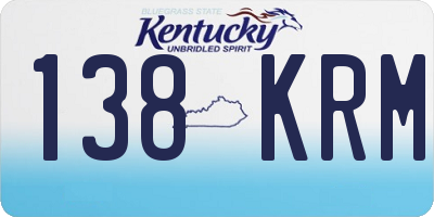 KY license plate 138KRM