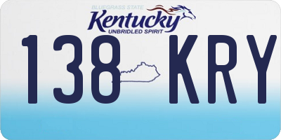 KY license plate 138KRY