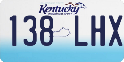 KY license plate 138LHX