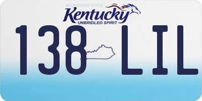 KY license plate 138LIL