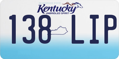 KY license plate 138LIP