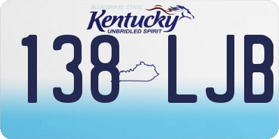 KY license plate 138LJB