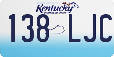 KY license plate 138LJC