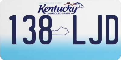 KY license plate 138LJD