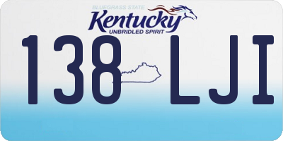 KY license plate 138LJI