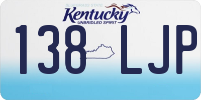 KY license plate 138LJP