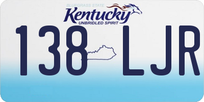 KY license plate 138LJR