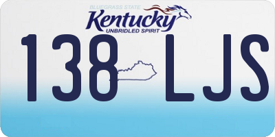 KY license plate 138LJS
