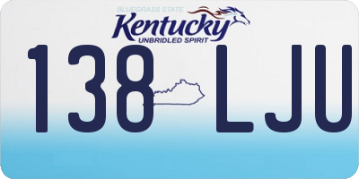 KY license plate 138LJU