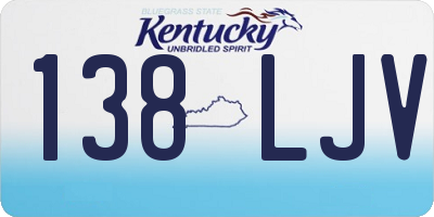 KY license plate 138LJV