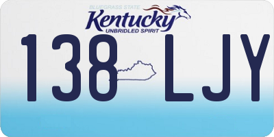 KY license plate 138LJY