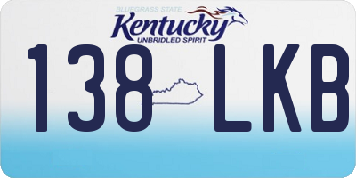 KY license plate 138LKB