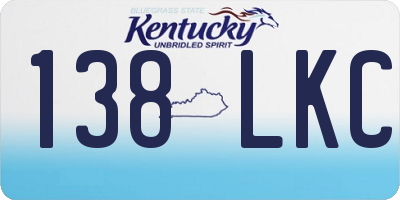 KY license plate 138LKC