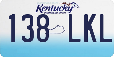 KY license plate 138LKL