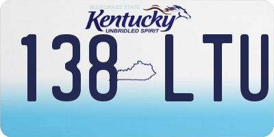 KY license plate 138LTU