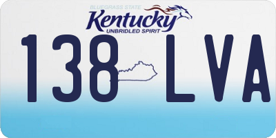 KY license plate 138LVA