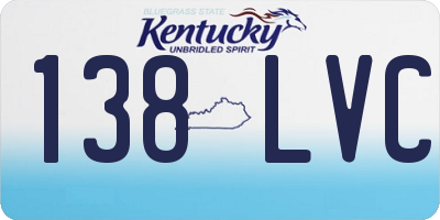 KY license plate 138LVC