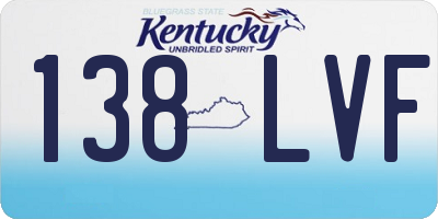 KY license plate 138LVF