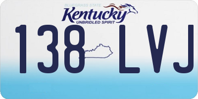 KY license plate 138LVJ