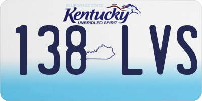 KY license plate 138LVS
