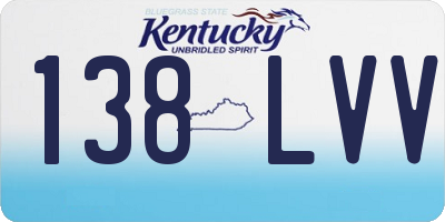KY license plate 138LVV