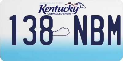 KY license plate 138NBM