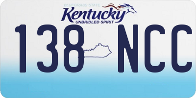 KY license plate 138NCC