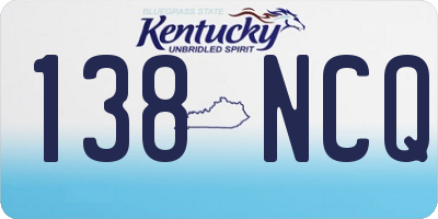 KY license plate 138NCQ