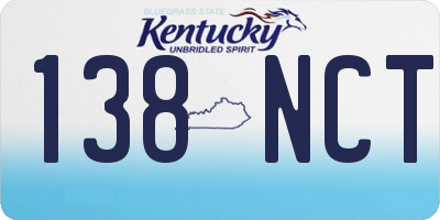 KY license plate 138NCT