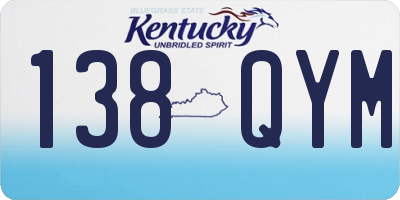 KY license plate 138QYM