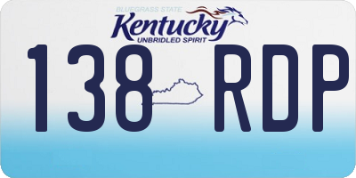 KY license plate 138RDP