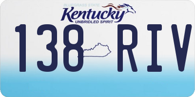 KY license plate 138RIV