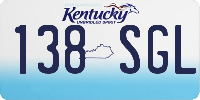 KY license plate 138SGL