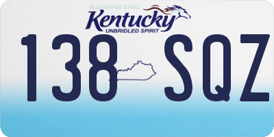 KY license plate 138SQZ