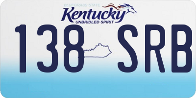 KY license plate 138SRB