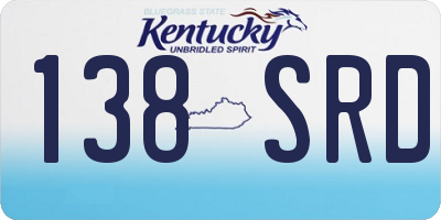 KY license plate 138SRD