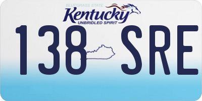 KY license plate 138SRE