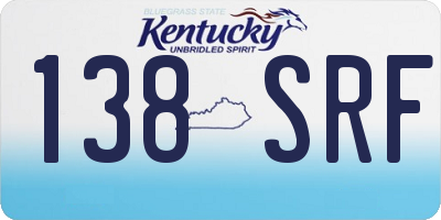 KY license plate 138SRF