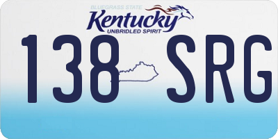 KY license plate 138SRG