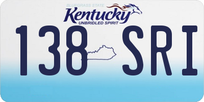 KY license plate 138SRI