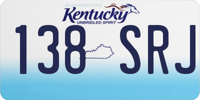 KY license plate 138SRJ