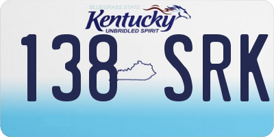 KY license plate 138SRK