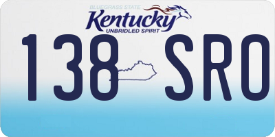 KY license plate 138SRO